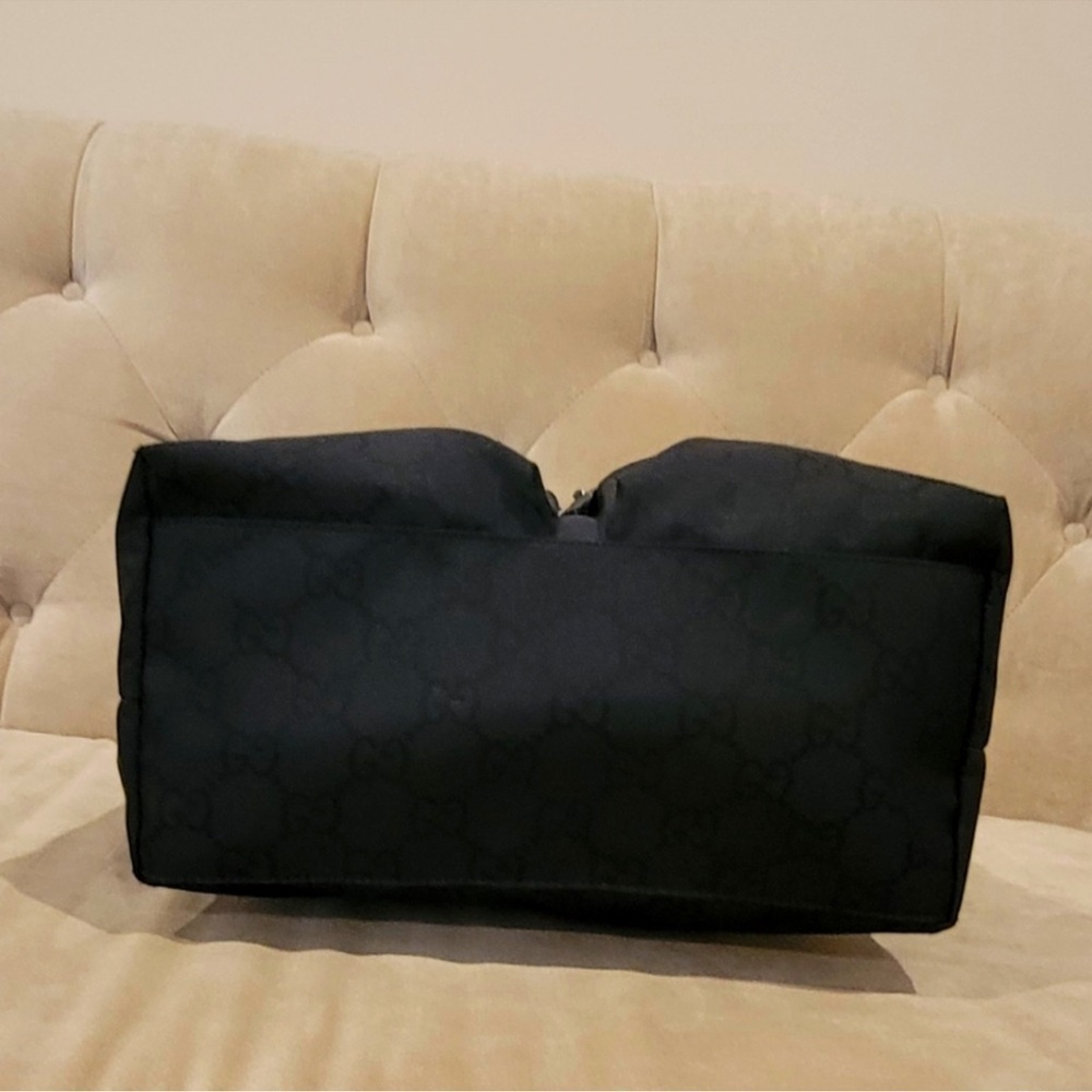Authentic Gucci Black GG Monogram Nylon Canvas Hobo Vintage Bag. MA199 - Picture 8 of 16